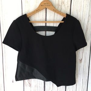 TOBI Black Crop Top Sz M